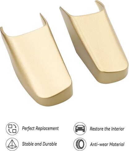Door Pull Strap End Caps Fit for Lincoln Town Car 2003-2011, Interior Door Handle Trim Light Gold 2 Door Set in Saudi Arabia