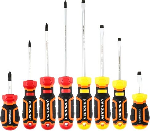 فانكويش طقم مفك مغناطيسي مكون من 8 قطع، 4 فتحات و4 أطراف فيليبس، مجموعة أدوات للمنزل 2153 in Kuwait