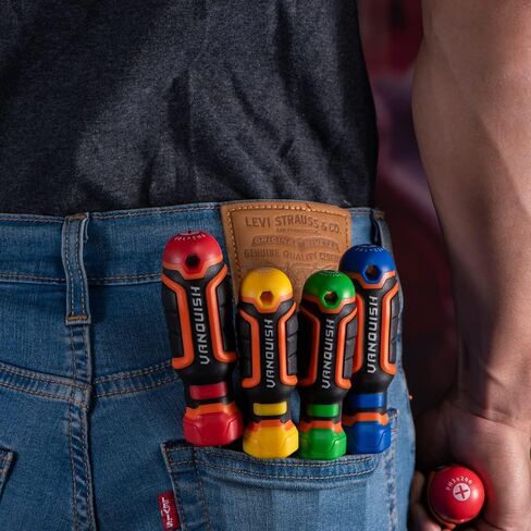 فانكويش طقم مفك مغناطيسي مكون من 8 قطع، 4 فتحات و4 أطراف فيليبس، مجموعة أدوات للمنزل 2153 in Kuwait