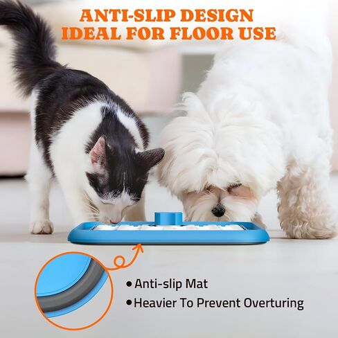 Stainless Steel Lick Mat for Dogs and Cats: Large Licking Mat for Small Large Dogs, Pet Lick Pad for Crate Boredom & Anxiety Reduce, Slow Feeding, Cat Slow Feeder Mat with Spatula, Scrubbing Brush in Kuwait