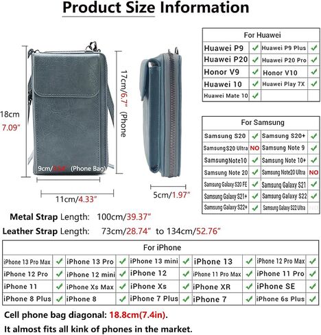 PORT&LOTUS Small Crossbody Bags for Women Cell Phone Purse Wallet Women's Handbags with 2 Strap(Chain Strap+PU Leather Strap) in Saudi Arabia