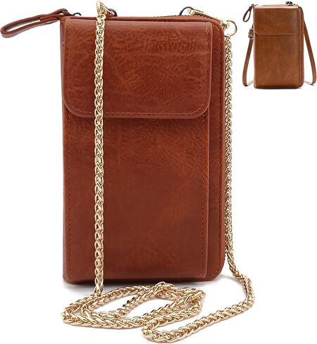 حقائب كروس صغيرة من PORT&LOTUS للنساء محفظة للهاتف الخلوي وحقائب يد نسائية مع حزامين (حزام سلسلة + حزام جلد PU) in Kuwait