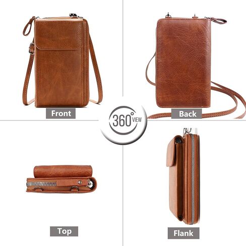 حقائب كروس صغيرة من PORT&LOTUS للنساء محفظة للهاتف الخلوي وحقائب يد نسائية مع حزامين (حزام سلسلة + حزام جلد PU) in Kuwait