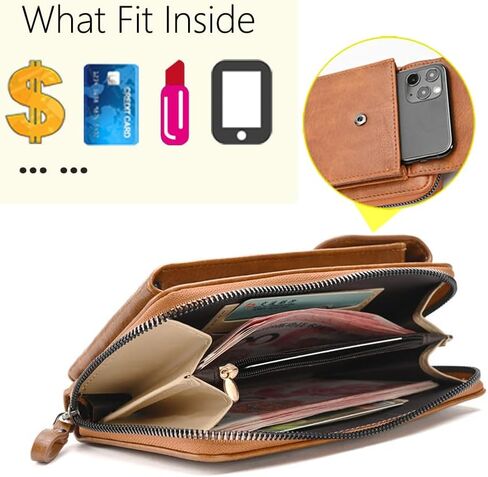 حقائب كروس صغيرة من PORT&LOTUS للنساء محفظة للهاتف الخلوي وحقائب يد نسائية مع حزامين (حزام سلسلة + حزام جلد PU) in Kuwait