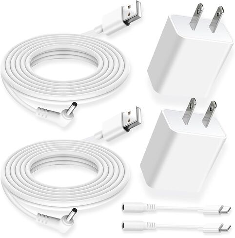3 Pack Power Adapter Plug Charger for Ring Stick Up Cam Plug-in Camera & Ring Pan Tilt Stick Up,Ring Spotlight Cam, Ring Spotlight Cam Pro/Spotlight Plus Camera Charging Cord Cable 13.2ft White in Saudi Arabia