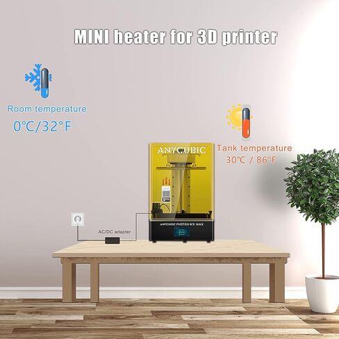 Mini Heater for 3D Resin Printer, AUERVO Lightweight 3D Printer Thermostat Temperature Controller Heating Cooling Temp Control for LCD DLP 3D Printer in Saudi Arabia