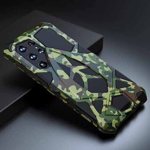 for Samsung Galaxy S24 Ultra case 2024 Metal Hard Armor Phone Case Cover Case para Screw(with Soft Screen Protector) Heavy Duty Rugged Military Grade Black Red in Saudi Arabia