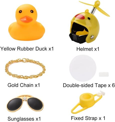 3 Pack Rubber Duck Car Ornaments Yellow Squeak Ducks Car Dashboard Decorations Accessories with Mini Swim Ring Sun Hat Necklace Sunglasses in Saudi Arabia