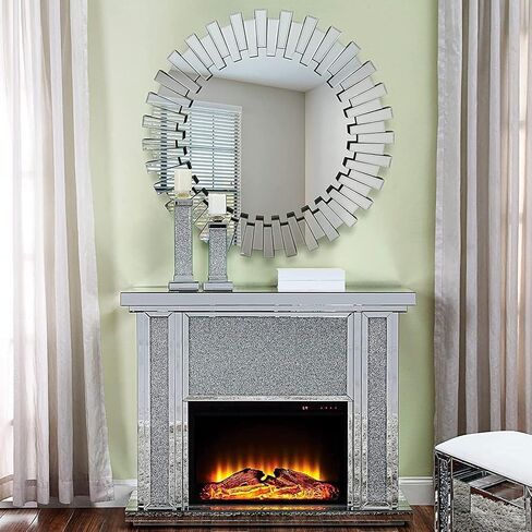 Round Wall Mirrors Decorative, 31.5'' Large Mirrors for Wall, Glass Frame Hanging Circle Mirror for Bedroom, Living Room, Foyer in Saudi Arabia