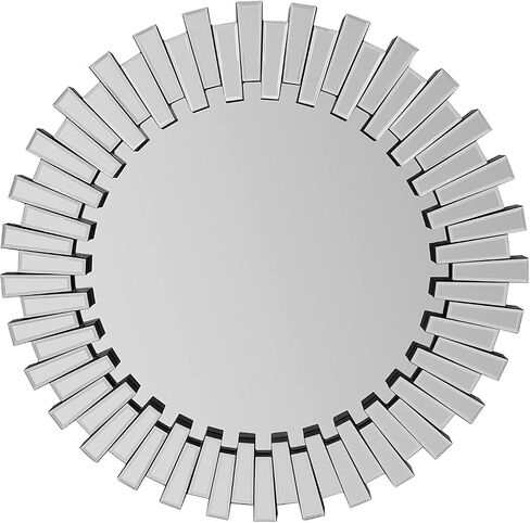 Round Wall Mirrors Decorative, 31.5'' Large Mirrors for Wall, Glass Frame Hanging Circle Mirror for Bedroom, Living Room, Foyer in Saudi Arabia