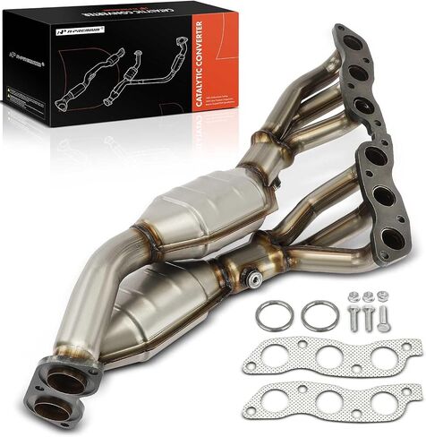 A-Premium Exhaust Manifold Catalytic Converter Kit Direct-Fit Compatible with Lexus IS300 2001-2005 3.0L, GS300 1998-2005 3.0L, SC300 1998-2000 3.0L & Toyota Supra 1998 3.0L, EPA Compliant in Saudi Arabia
