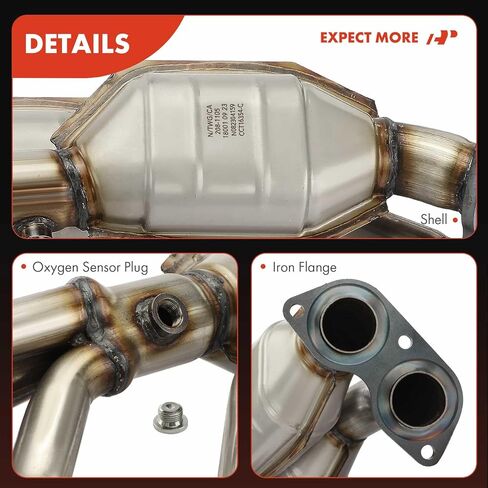 A-Premium Exhaust Manifold Catalytic Converter Kit Direct-Fit Compatible with Lexus IS300 2001-2005 3.0L, GS300 1998-2005 3.0L, SC300 1998-2000 3.0L & Toyota Supra 1998 3.0L, EPA Compliant in Saudi Arabia