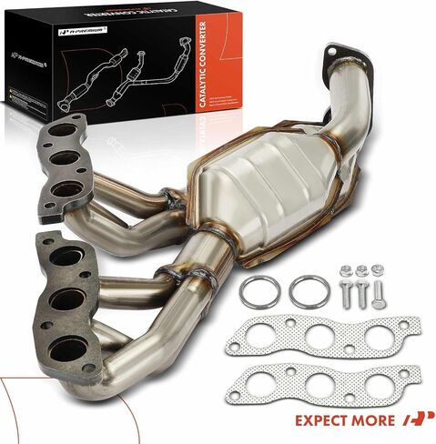 A-Premium Exhaust Manifold Catalytic Converter Kit Direct-Fit Compatible with Lexus IS300 2001-2005 3.0L, GS300 1998-2005 3.0L, SC300 1998-2000 3.0L & Toyota Supra 1998 3.0L, EPA Compliant in Saudi Arabia