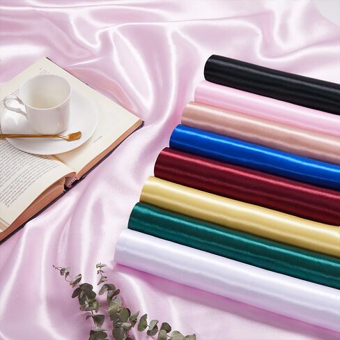 1 Yard 63" Wide Black Silky Satin Fabric for Wedding,Decoration,Party,Fashion,Apparel,DIY Crafting,Sewing in Saudi Arabia