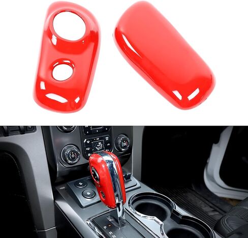 JeCar Auto Gear Shift Knob Cover Trim Sticker for 2009-2014 Ford F150 (Red) in Kuwait