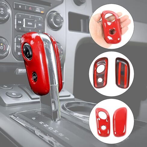 JeCar Auto Gear Shift Knob Cover Trim Sticker for 2009-2014 Ford F150 (Red) in Kuwait