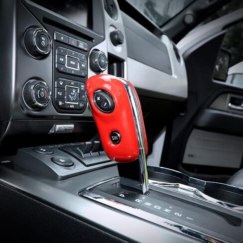 JeCar Auto Gear Shift Knob Cover Trim Sticker for 2009-2014 Ford F150 (Red) in Kuwait
