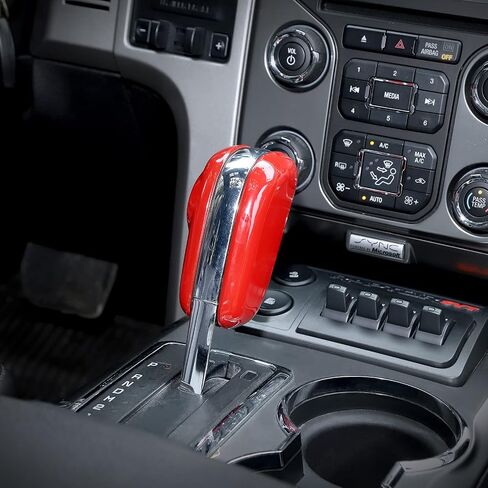 JeCar Auto Gear Shift Knob Cover Trim Sticker for 2009-2014 Ford F150 (Red) in Kuwait