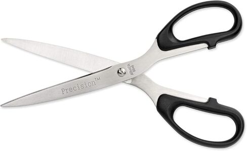 Hygloss-Armada Precision™ Heavy-Gauge Scissors - Comfortable Handles, Stainless Steel Blades, Vinyl Bags for Safe Storage - Crafts, Classroom, Home and Office - 8.25-Inches - Black - 1 Pair in Saudi Arabia