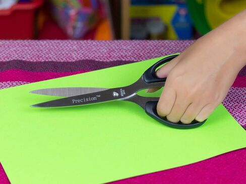 Hygloss-Armada Precision™ Heavy-Gauge Scissors - Comfortable Handles, Stainless Steel Blades, Vinyl Bags for Safe Storage - Crafts, Classroom, Home and Office - 8.25-Inches - Black - 1 Pair in Saudi Arabia