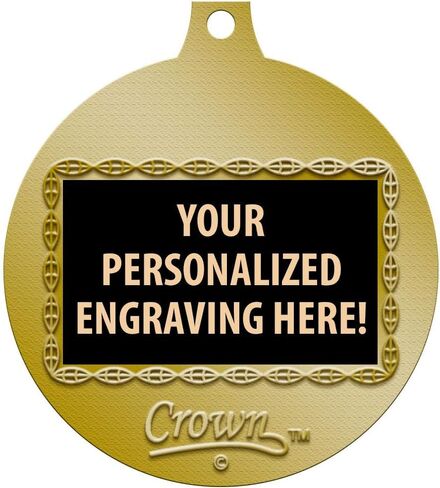 Custom Swim Medals, 2" Gold Swim Medal with Free Neck Ribbon and 4 Lines of Engraving Included in Saudi Arabia