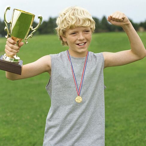 Children's Gold Plastic Winner Medals Kids， Golden Winner Awards Medals，Competition, Talent Show, Spelling Bee, Gymnastic Birthday Party Favors in Saudi Arabia