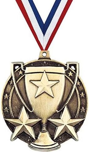 Achievement Medals, 2" Gold Star Cup Recognition Medal Award with Free Custom Engraving Prime in Kuwait