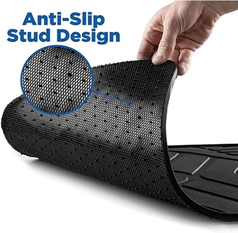 Fits 2017-2024 Nissan Armada / 2017-2024 Infiniti QX80 Floor Mats Front & 2nd & 3 Row Liner Set 3D Custom Fit All-Weather Full Set Liners, Black (Bucket seat Models) in Saudi Arabia