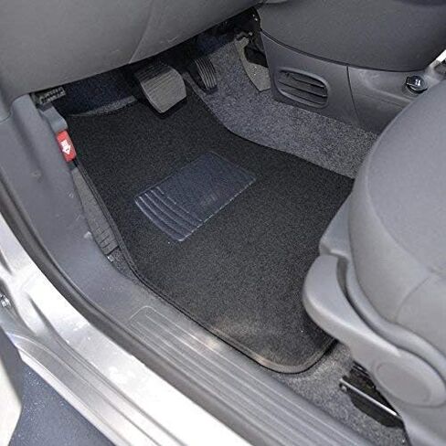 BDK INTERLOCK Car Floor Mats - Secure No-Slip Technology for Automotive Interiors - 4pc Inter-Locking Carpet (Beige) in Saudi Arabia