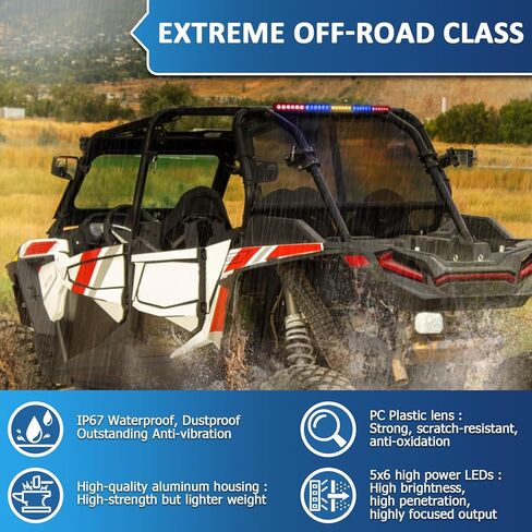 Wsays 30" LED Rear Chase Strobe Light Bar Multi-Function Offroad Light Bar w/Brake Reverse Cargo Turn Signal Light Compatible with UTV ATV Polaris RZR Maverick X3 KRX1000 Talon Yxz Wildcat in Saudi Arabia