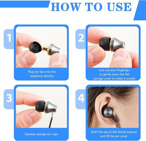 Silicone Earbud Tips 9 Pairs Replacement Ear Buds Tips Compatible Most in- Ear Headphones Black Earbuds Cap S/M/L 3 Size in Saudi Arabia