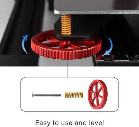 4 قطع من صامولة تسوية اليد من الألومنيوم الأزرق المطورة من IdeaFormer، 4 قطع نوابض 20 ملم، 4 قطع براغي، 4 قطع عمود تسوية من السيليكون لطابعة Ender 3/3 Pro/3v2 ثلاثية الأبعاد in Kuwait