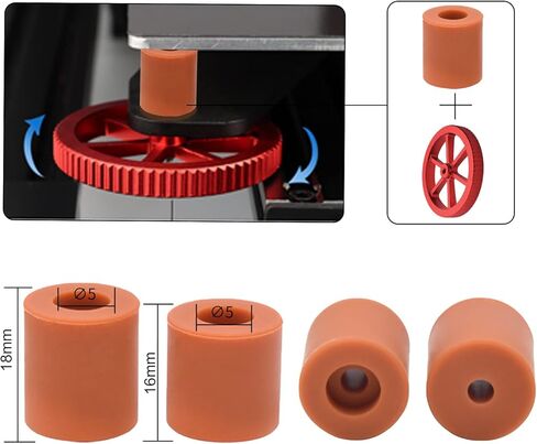 4 قطع من صامولة تسوية اليد من الألومنيوم الأزرق المطورة من IdeaFormer، 4 قطع نوابض 20 ملم، 4 قطع براغي، 4 قطع عمود تسوية من السيليكون لطابعة Ender 3/3 Pro/3v2 ثلاثية الأبعاد in Kuwait
