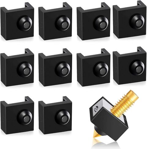 10Pieces Heater Block Silicone Cover 3D Printer Hotend Silicone Sock Heat Shield Printer Accessories for Creality Ender 3/3 Pro/3 V2, Ender 5/5 Plus/5 Pro, CR 10 Series, MK7/ 8/9 in Kuwait