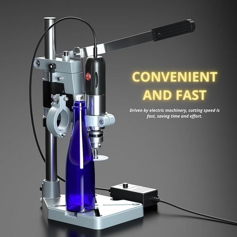 قطاعة زجاجات كهربائية، 35 قطعة من مجموعة قطع الزجاجات التي يمكنك صنعها بنفسك، مزهرية زجاجية سيراميك متعددة الوظائف آلة قطع الزجاجات البلاستيكية للحفر والصنفرة والتلميع والطحن وقطع زجاجات النبيذ in Kuwait