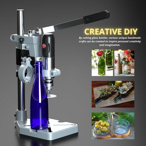 قطاعة زجاجات كهربائية، 35 قطعة من مجموعة قطع الزجاجات التي يمكنك صنعها بنفسك، مزهرية زجاجية سيراميك متعددة الوظائف آلة قطع الزجاجات البلاستيكية للحفر والصنفرة والتلميع والطحن وقطع زجاجات النبيذ in Kuwait
