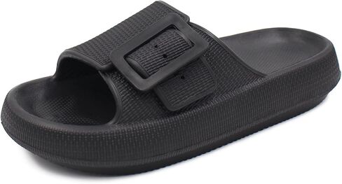 Women Pillow Sandals with Soft Thick Sole Cloud Slides Bathroom Non-Slip Shower Shoes House Slippers in Saudi Arabia