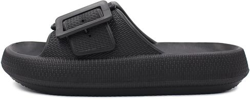 Women Pillow Sandals with Soft Thick Sole Cloud Slides Bathroom Non-Slip Shower Shoes House Slippers in Saudi Arabia