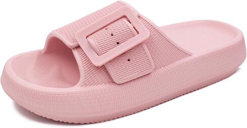 Women Pillow Sandals with Soft Thick Sole Cloud Slides Bathroom Non-Slip Shower Shoes House Slippers in Saudi Arabia