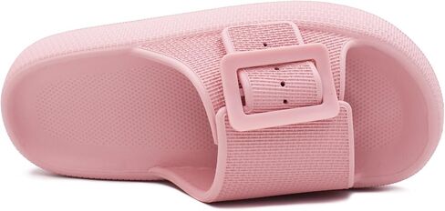 Women Pillow Sandals with Soft Thick Sole Cloud Slides Bathroom Non-Slip Shower Shoes House Slippers in Saudi Arabia
