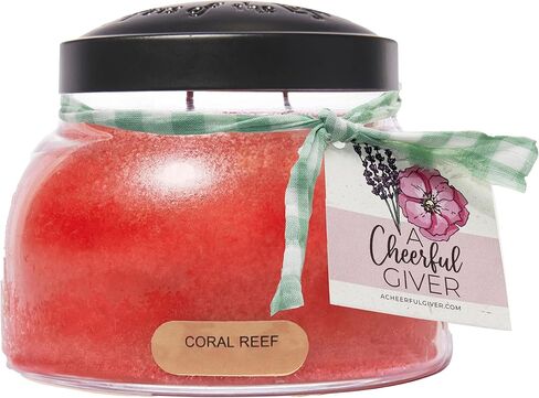 A Cheerful Giver — Island Breeze - 34oz Papa Scented Candle Jar with Lid - Keepers of the Light - 155 Hours of Burn Time, Gift Candle, Blue in Saudi Arabia