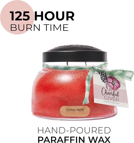 A Cheerful Giver — Island Breeze - 34oz Papa Scented Candle Jar with Lid - Keepers of the Light - 155 Hours of Burn Time, Gift Candle, Blue in Saudi Arabia