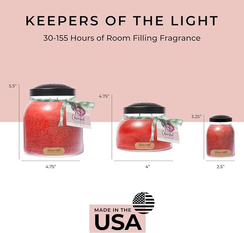 A Cheerful Giver — Island Breeze - 34oz Papa Scented Candle Jar with Lid - Keepers of the Light - 155 Hours of Burn Time, Gift Candle, Blue in Saudi Arabia