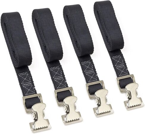 PowerTye 1in x 4ft Utility Lashing Strap - Made in USA - 150 lb. Working Load Limit / 450 lb. Breaking Strength, Orange (4-Pack) in Kuwait