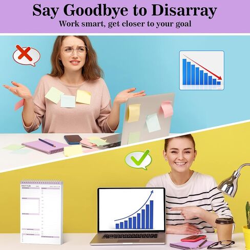 مخطط يومي، مذكرة تمزيق قائمة المهام، مخطط غير مؤرخ، مخطط حلزوني كل ساعة للقيام بقائمة دفتر الملاحظات، مخطط صندوق الوقت مع غطاء صلب من البولي فينيل كلوريد، 7 × 10 بوصة، 80 ورقة (أخضر) in Kuwait