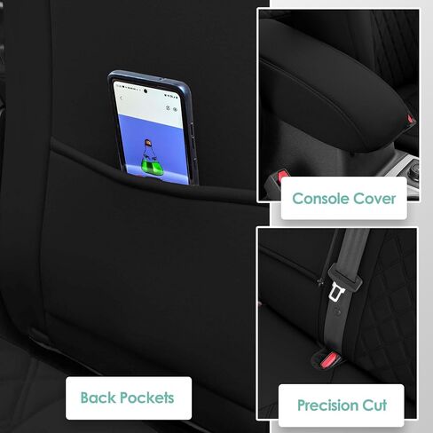 FH Group Custom Fit Neoprene Seat Covers for 2021-2024 Ford Bronco Sport with Water Resistant Neosupreme Insert - Front Set Black in Saudi Arabia