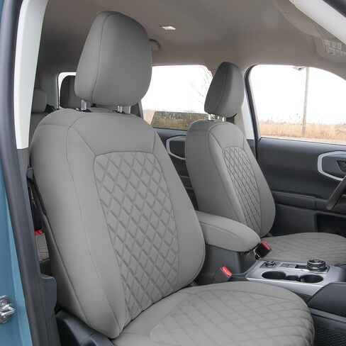 FH Group Custom Fit Neoprene Seat Covers for 2021-2024 Ford Bronco Sport with Water Resistant Neosupreme Insert - Front Set Black in Saudi Arabia