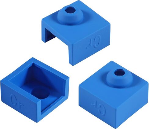 Aokin 3D Printer Heater Block Silicone Sock Hotend غطاء سيليكون لـ Creality Ender 3، Ender 3 Pro، Ender 3 V2، Ender 5، Ender 5 Pro، CR-10/10S، Anet A8، MK7/8/9 طابعة ثلاثية الأبعاد Hotend، أزرق، 3 قطع in Kuwait