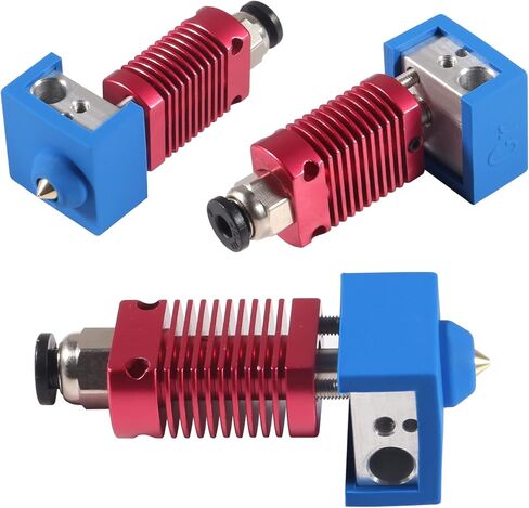 Aokin 3D Printer Heater Block Silicone Sock Hotend غطاء سيليكون لـ Creality Ender 3، Ender 3 Pro، Ender 3 V2، Ender 5، Ender 5 Pro، CR-10/10S، Anet A8، MK7/8/9 طابعة ثلاثية الأبعاد Hotend، أزرق، 3 قطع in Kuwait