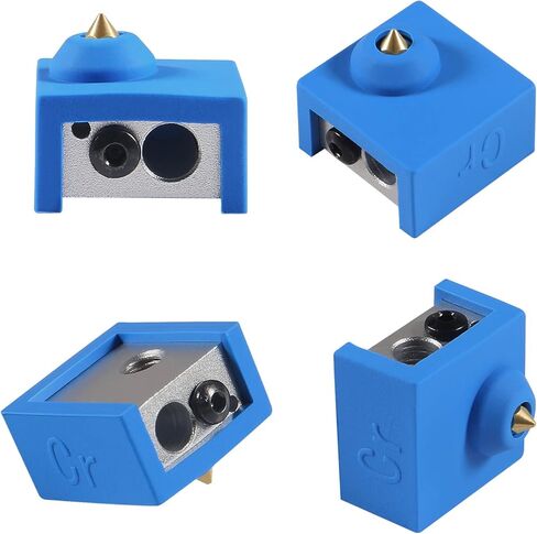 Aokin 3D Printer Heater Block Silicone Sock Hotend غطاء سيليكون لـ Creality Ender 3، Ender 3 Pro، Ender 3 V2، Ender 5، Ender 5 Pro، CR-10/10S، Anet A8، MK7/8/9 طابعة ثلاثية الأبعاد Hotend، أزرق، 3 قطع in Kuwait